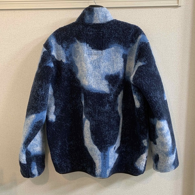 supremeシュプリームsupreme bleached fleece jacket インディゴ　M