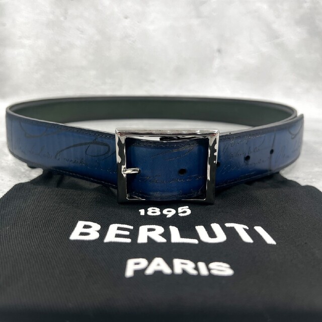 30%OFF SALE セール ベルルッティ/Berluti カリグラフィレザーベルト