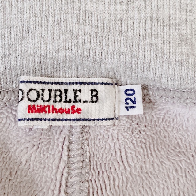 DOUBLE.B(ダブルビー)のミキハウス　グレー裏起毛パンツ　120  キッズ/ベビー/マタニティのキッズ服女の子用(90cm~)(パンツ/スパッツ)の商品写真