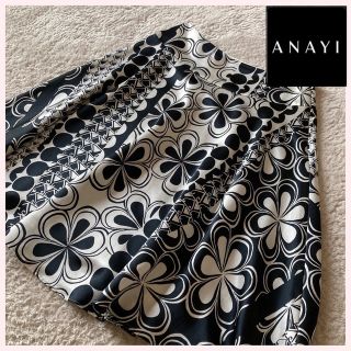 アナイ(ANAYI)の週末限定SALE 美品　アナイ　スカート  ひざ丈　36 花柄(ひざ丈スカート)