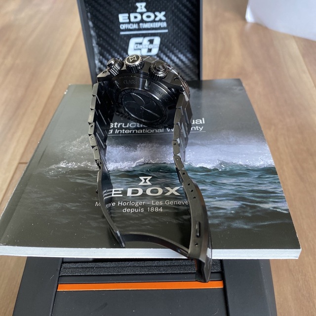 EDOX(エドックス)のryo様専用　EDOX クロノオフショア 自動巻きブラック メンズの時計(腕時計(アナログ))の商品写真