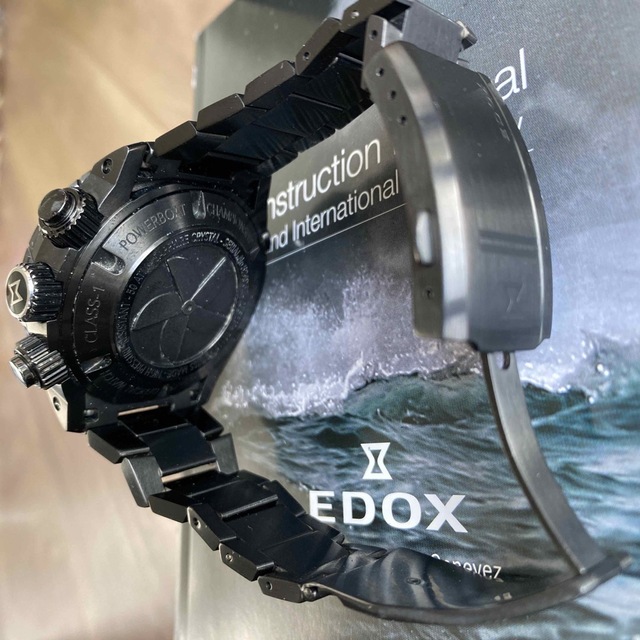 EDOX(エドックス)のryo様専用　EDOX クロノオフショア 自動巻きブラック メンズの時計(腕時計(アナログ))の商品写真