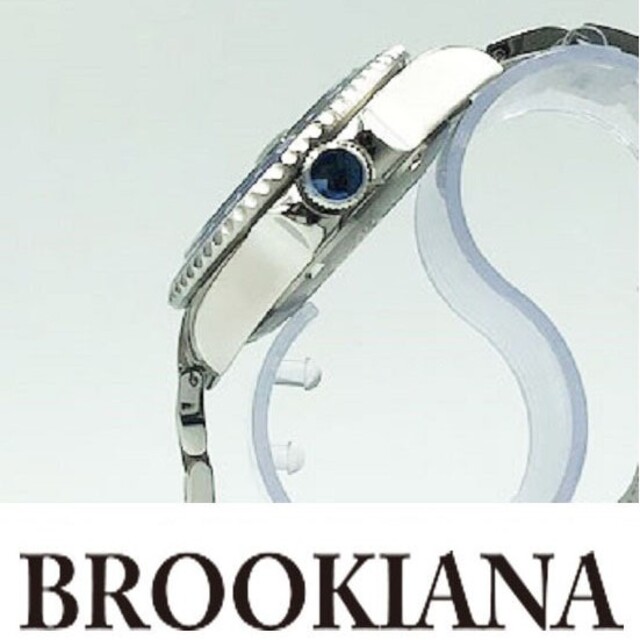 新品未使用【BROOKIANA】ソーラー発電金属バンド調整工具付100M防水ダイ メンズの時計(腕時計(アナログ))の商品写真