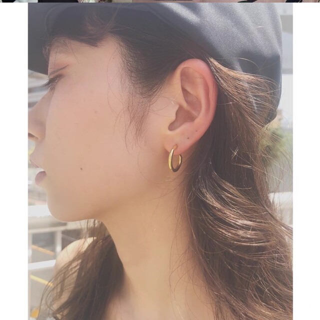 SILVER925 ゴールドピアス フープ 24KGP SILVER925 ゴールドピアス フープ 24KGP