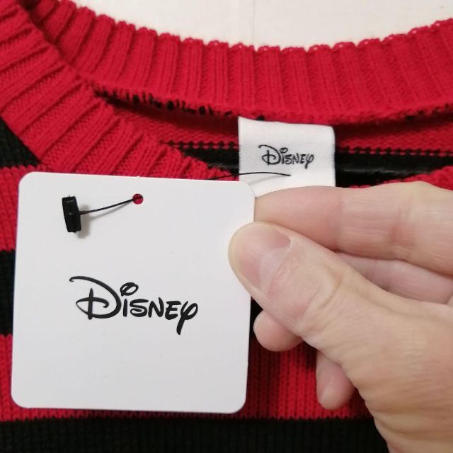 asos(エイソス)の【新品】ASOS DESIGN✕Disney ミッキー ニット L 赤ボーダー メンズのトップス(ニット/セーター)の商品写真