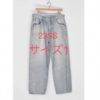 comoli23ssブリーチデニム5pパンツ-