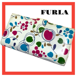 フルラ(Furla)のFURLA フルラ 長財布 柄 ヴィンテージ 個性 カラフル 白 本物(財布)