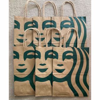 スターバックスコーヒー(Starbucks Coffee)のスタバ　紙袋　ショッパー　6枚(ショップ袋)