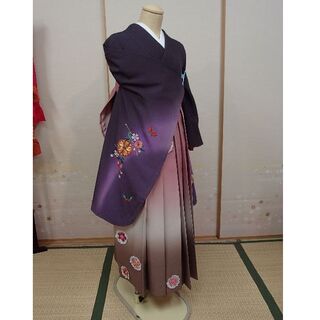ヒロミチナカノ(HIROMICHI NAKANO)の卒業式　正絹　二尺袖着物　袴　半幅帯　3点セット(振袖)