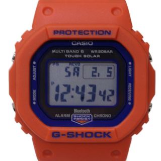 【販売証明書付き】CASIO　カシオ　G-SHOCK　スペシャル　神戸市消防救助隊コラボ　GW-B5600FB-4JR　電波ソーラー　デジタル　ラバー　オレンジ　黄色　メンズ　レディース　ユニセックス　腕時計【中古】松前R56店(その他)