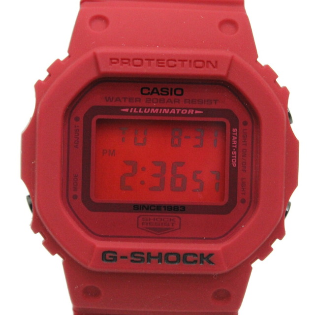 CASIO　カシオ　G-SHOCK　ジーショック　レッドアウト　DW-5635C-4JR　デジタル　クオーツ　ラバー　レッド　メンズ　腕時計松前R56店