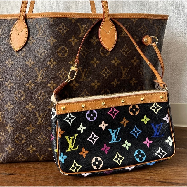 新しいエルメス LOUIS VUITTON 美品 ヴィトン モノグラム マルチカラー