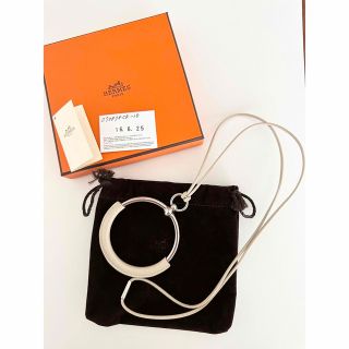 エルメス(Hermes)のエルメス★HERMES ループグラン　シルバー　クレ　国内購入カード付き(ネックレス)