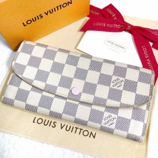 ルイヴィトン(LOUIS VUITTON)の【美品】ルイヴィトン☆ダミエ ポルトフォイユ エミリー ローズバレリーヌ 長財布(財布)