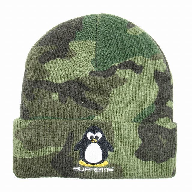 美品 20AW シュプリーム Penguin Beanie カモフラ ビーニー