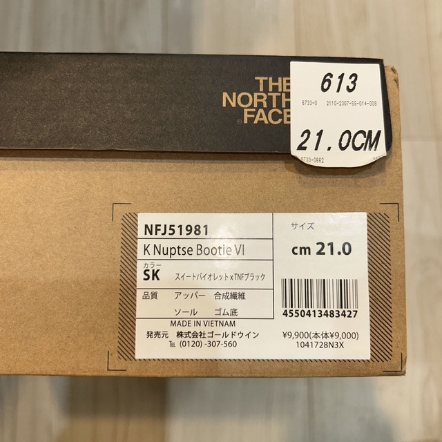 THE NORTH FACE(ザノースフェイス)の【箱アリ】スノーブーツ 21cm ノースフェイスNFJ51981 キッズ/ベビー/マタニティのキッズ靴/シューズ(15cm~)(ブーツ)の商品写真