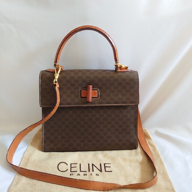 CELINE マカダム柄 2way ハンドバッグ