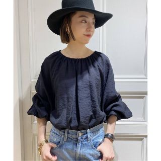 アパルトモンドゥーズィエムクラス(L'Appartement DEUXIEME CLASSE)のMUSE  *Gather Sleeve ブラウス ブラック(シャツ/ブラウス(長袖/七分))