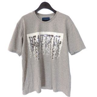 ダブレット(doublet)のダブレット doublet BEAUTIFUL スパンコールTシャツ M グレー(Tシャツ/カットソー(半袖/袖なし))