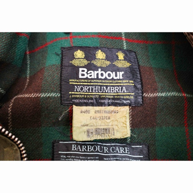 Barbour ノーザンブリア NORTHUMBRIA 94年製 旧3ワラント