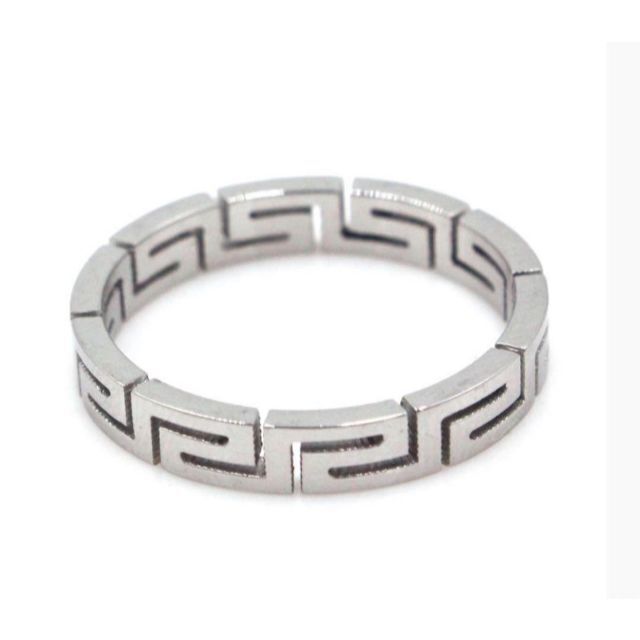 グレカ デザイン リング 指輪 ピンクゴールド 17号 ユニセックス 新品 メンズのアクセサリー(リング(指輪))の商品写真