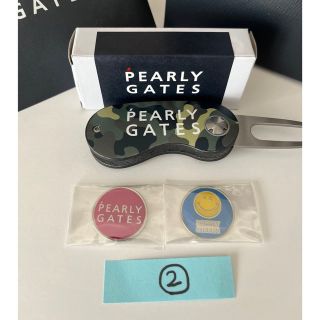 パーリーゲイツ(PEARLY GATES)の② マーカー付PEARLYGATESパーリーゲイツグリーンフォーク迷彩柄カモフラ(その他)