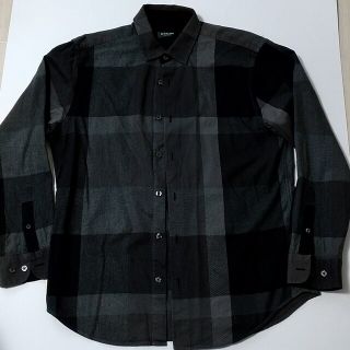 ブラックレーベルクレストブリッジ(BLACK LABEL CRESTBRIDGE)のusedクレストブリッジブラックレーベルトーナルチェックシャツLブラック×グレー(シャツ)