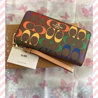 コーチ(COACH)のCOACH コーチ　長財布　レインボー　シグネチャー　新品　アウトレット　(財布)