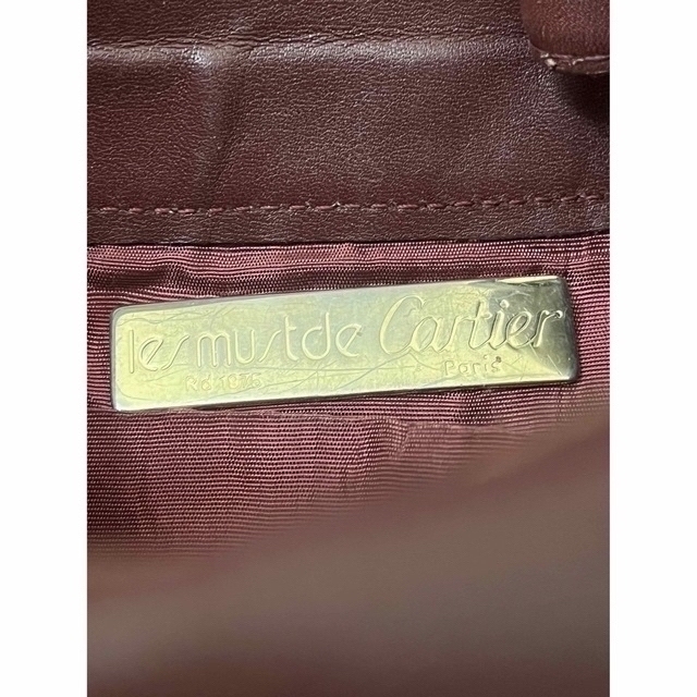 Cartier(カルティエ)のしもっち様ご専用　Cartier マストラインヴィンテージ　ボルドーバッグ レディースのバッグ(ショルダーバッグ)の商品写真
