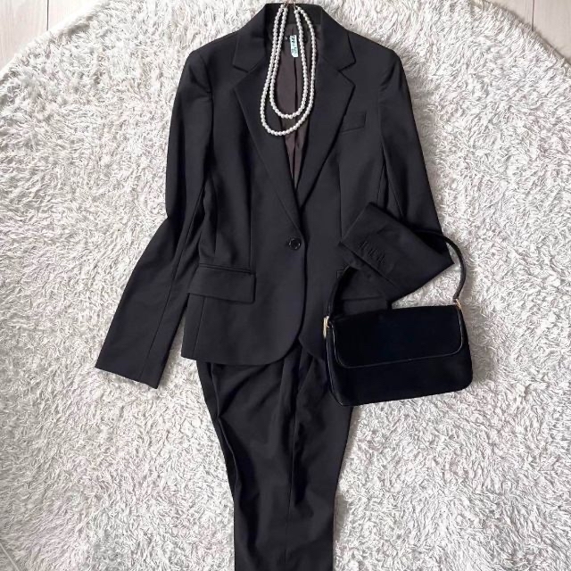 美品✨セオリー パンツスーツ 上下 ストレッチ 美シルエット フレア 総