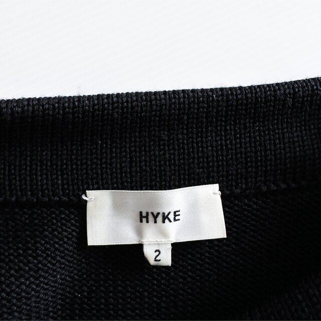 HYKE（ハイク）/ ボートネックニット 黒 6