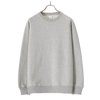 コモリ(COMOLI)の23SS 新品 コットン 吊裏毛 クルーネック COMOLI ヘザーグレイ 3(スウェット)