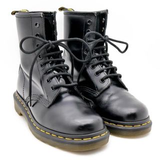 ドクターマーチン(Dr.Martens)の《人気》DR. MARTENS ブラック レースアップ アンクルブーツ 22(ブーツ)