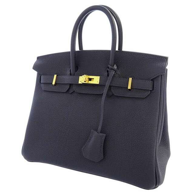 【日本産】 Hermes - ハンドバッグ Birkin HERMES Z刻印 トゴ ブルーニュイ/ゴールド金具 バーキン25 エルメス ハンドバッグ