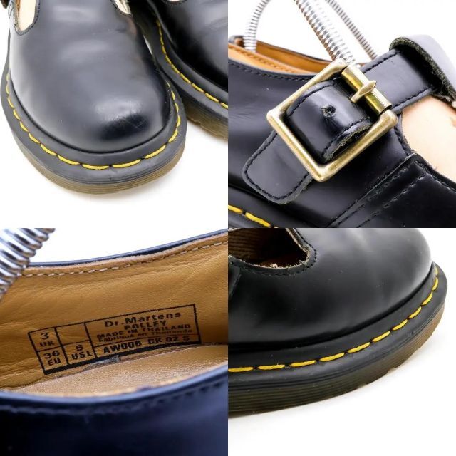 Dr.Martens(ドクターマーチン)の《人気》Dr. MARTENS ブラック 厚底 ポリー Tバー 22.0cm レディースの靴/シューズ(ローファー/革靴)の商品写真