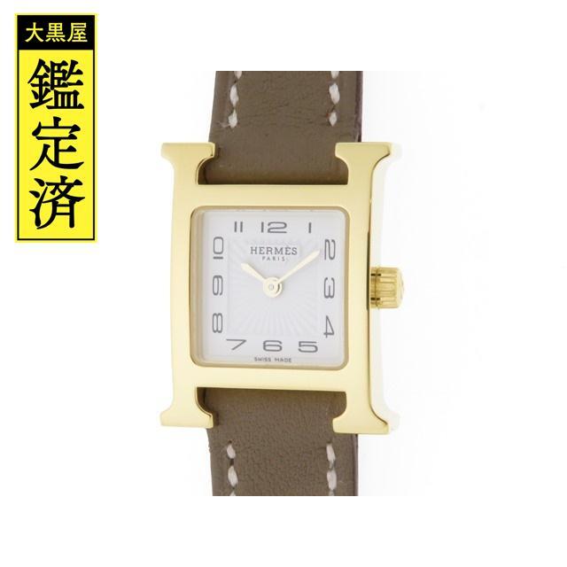 ★お求めやすく価格改定★ Hermes エルメス Hウォッチミニ HH1.101.131 クオーツ GP/革【430】 - 腕時計 ★お求めやすく価格改定★ Hermes エルメス Hウォッチミニ HH1.101.131 クオーツ GP/革【430】 - 腕時計