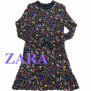 ザラ(ZARA)のZARA 花柄 ワンピース(ミニワンピース)