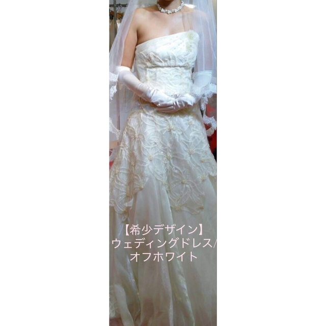 ウェディングドレス 【希少デザイン】【ロング手袋付】インポート