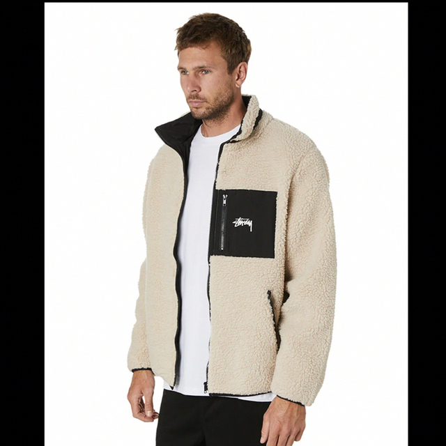 STUSSY - STUSSY もこもこシェルパジャケットの通販 by caaa STUSSY - STUSSY もこもこシェルパジャケットの通販 by caaa