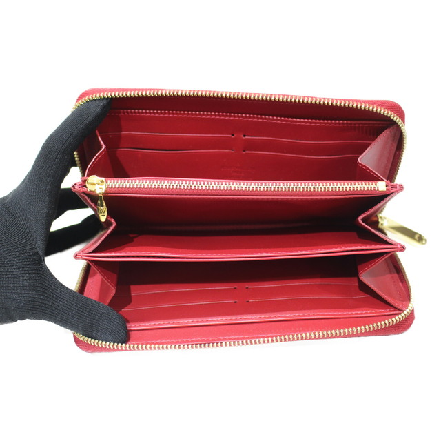 箱・布袋あり】LOUIS VUITTON ジッピーウォレット M91718 ヴェルニ