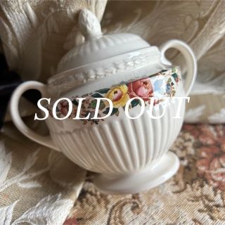 ウェッジウッド(WEDGWOOD)の英国製 WEDGWOOD 【CONWAY】蓋付きダブルハンドルシュガーポット(食器)