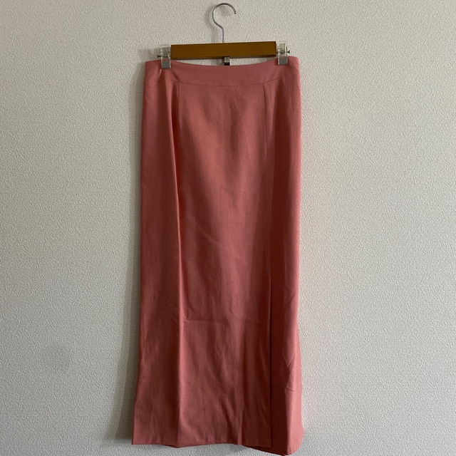 SLOBE IENA(スローブイエナ)のタグ付き新品　myu  リネン混　タイトスカート　ピンク レディースのスカート(ロングスカート)の商品写真