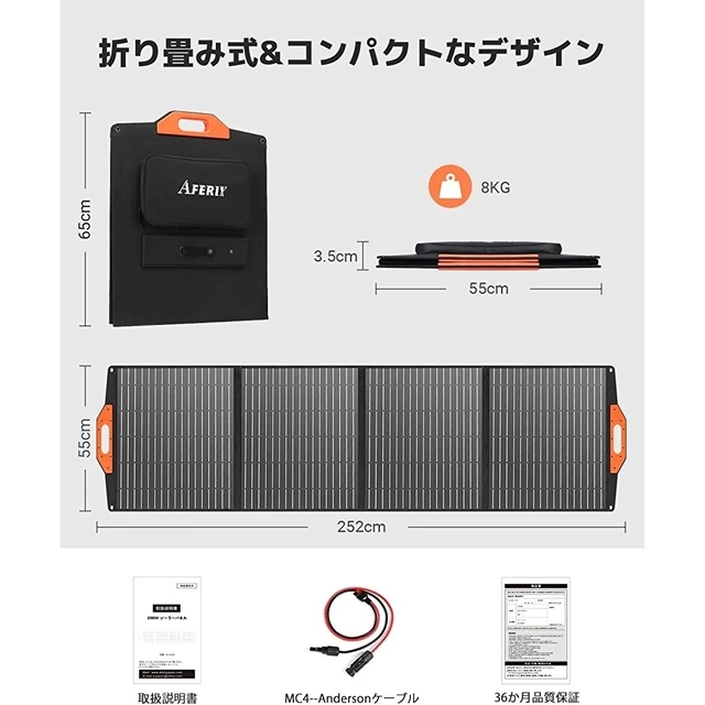 AFERIY ソーラーパネル 220W