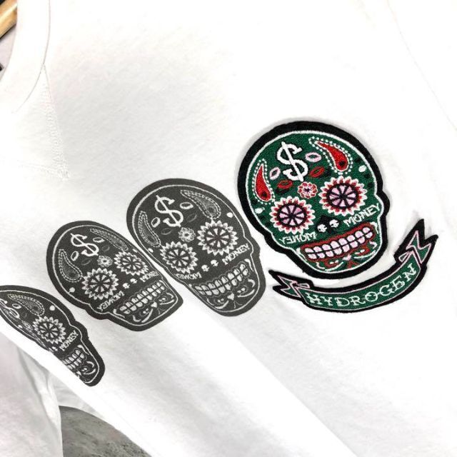 HYDROGEN - 『HYDROGEN』ハイドロゲン(M)スカルワッペンTシャツの通販