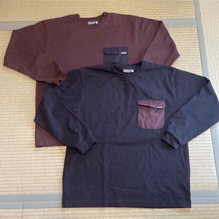 コールマン(Coleman)のColeman　コールマン　メンズ服　ロンT　Lサイズ　2枚　ブラウン　ブラック(Tシャツ/カットソー(七分/長袖))