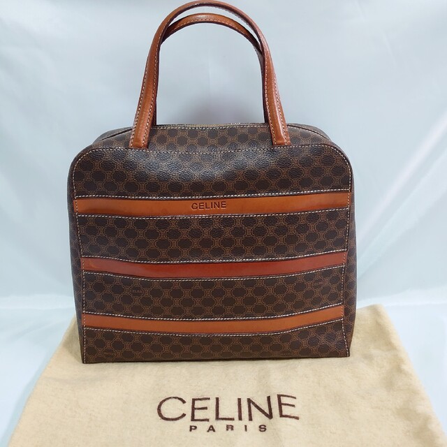 CELINE マカダム柄 ハンドバッグ