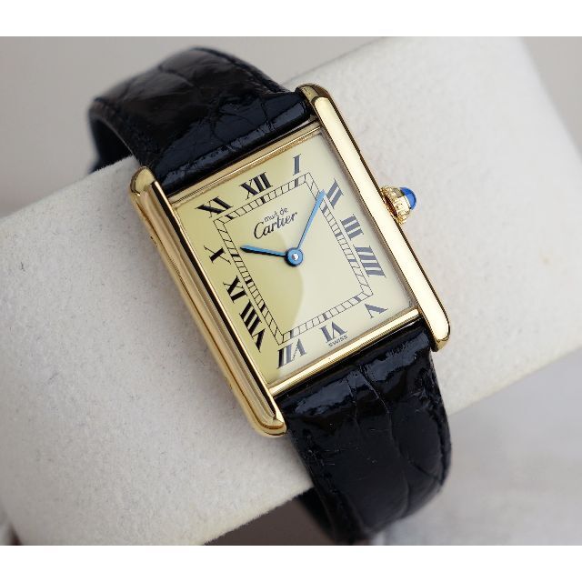 美品 カルティエ マスト タンク アイボリー LM Cartier