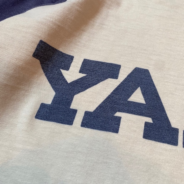 VELVA SHEEN(ベルバシーン)の60s ベルバシーン YALE ラグランTシャツ(七分) USA製 ネイビー L メンズのトップス(Tシャツ/カットソー(七分/長袖))の商品写真