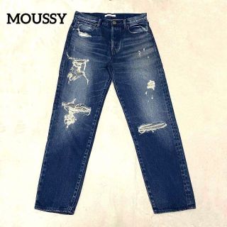 マウジー(moussy)の393 MOUSSY マウジー デニム パンツ ジーンズ サイズ27 ダメージL(デニム/ジーンズ)