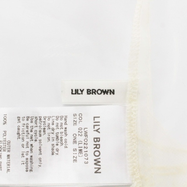 Lily Brown(リリーブラウン)のLily Brown フロッキーオーガンジーワンピース シースルー F ライム レディースのワンピース(ロングワンピース/マキシワンピース)の商品写真